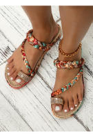Sandalias de cuña bohemias con cuentas de madera y diamantes de imitación, cómodas y de talla grande para mujer, nueva moda 2025 - details 11