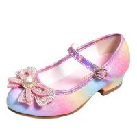 Zapatos de princesa con lazo para niños, zapatos de tacón alto de cuero con purpurina, para actuaciones, para fiesta y boda - details 6