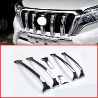 Tiras de rejilla de parachoques delantero, embellecedores protectores de parachoques para Toyota Land Cruiser 150 Prado LC150 FJ150 2014-2017, cromo - details 5