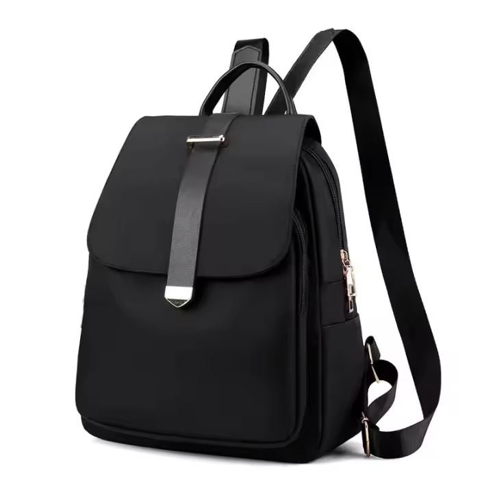 Mochila antirrobo para mujer, bolso escolar minimalista con solapa, Mini bolsos para chica bonita, dos correas para los hombros - 1