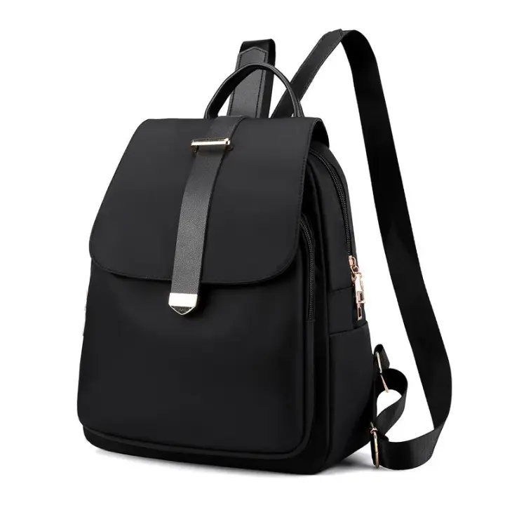 Mochila antirrobo para mujer, bolso escolar minimalista con solapa, Mini bolsos para chica bonita, dos correas para los hombros - 1