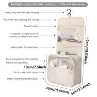 Bolsa de Maquillaje de Viaje Impermeable de Alta Calidad Organizador de Higiene Personal con Gancho para Baño para Mujeres - details 1