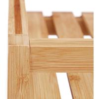 Camarera de 3 Pisos Carrito de Cocina de Bambú con Ruedas 77 x 47 x 32,5 cm Marrón - details 5