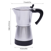 Cafetera de espresso eléctrica, dispositivo con base, para 6 tazas de espresso, 300ML, 480W - details 0