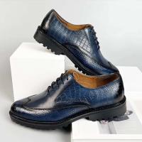 Hombres de cuero marrón de moda, zapatos de hombre transpirables de piel de vaca de capa superior, nuevo estilo cómodo, zapatos de patrón sólido de moda - details 17