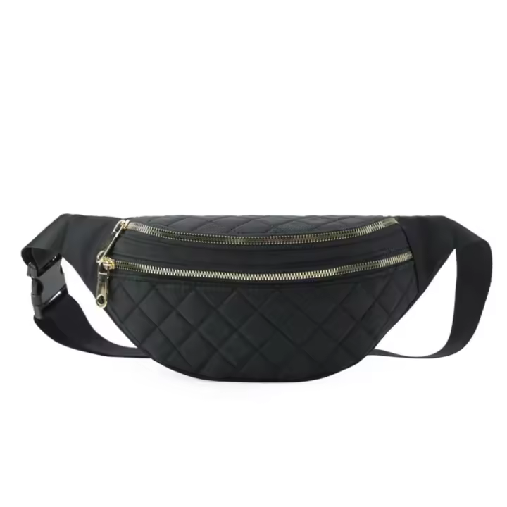 Bolso de pecho a la moda con bolsillos impermeables, cartera Unisex, a cuadros, para mujer y hombre - 1