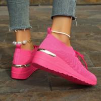 Zapatillas de deporte informales para mujer, zapatos de malla transpirables con cordones, Tenis de plataforma para caminar y correr, moda de verano - details 27