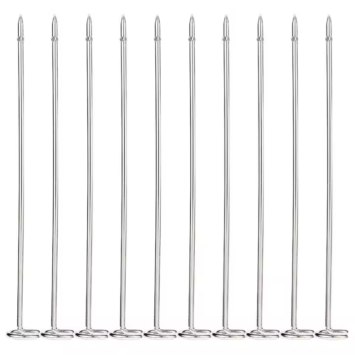 Pinchos Kebab para Ninja Foodi AG300, AG300C, AG301, AG301C, AG302,AG400,IG301A,10 pinchos de acero inoxidable de 7,25 pulgadas de largo - 1