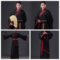 Trajes de escenario para hombres chinos, traje Hanfu, traje de Cosplay antiguo, vestido antiguo de danza folclórica, traje antiguo de la dinastía Tang - details 2