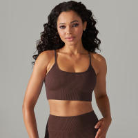 Hamidou-Sujetador deportivo Sexy para mujer, ropa interior deportiva a prueba de golpes, almohadilla extraíble para el pecho, para gimnasio, entrenamiento, Fitness, correr, Tops de realce - details 20