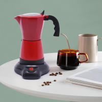 Cafetera eléctrica de 300ML, máquina de café Moca Con Base, 480 vatios, aleación de aluminio, Color Rojo - details 8