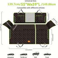 Funda mejorada 6 en 1 para el asiento trasero del perro, hamaca 100% impermeable para el coche con ventana de malla. - details 4