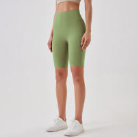 Hamidou-pantalones cortos de Yoga para mujer, mallas deportivas transpirables, de cintura alta, para entrenamiento y gimnasio - details 5