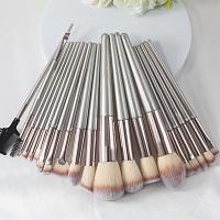 Set de 20 Piezas de Maquillaje de Champán Dorado Brochas Suaves para Base y Sombras de Ojos - details 1
