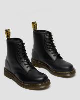 Botas con cordones de cuero liso 1460 de Dr. Marten Negro Unisex - details 5