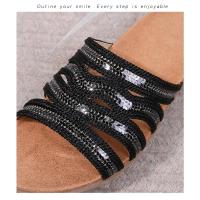 2025 Sandalias planas transpirables con diamantes de imitación - Zapatos de verano cómodos y bohemios para mujer para la playa, fiestas y uso diario, elegante moda primavera-verano - details 28