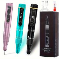 Nueva Máquina De Taladro De Uñas Recargable, 35000 RPM, Con Gran Pantalla LCD HD, Pluma De Taladro Eléctrica Para Uñas - details 1