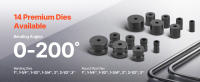 Dobladora de tubos manual SucceBuy, diámetro exterior máximo de 2" con 14 troqueles de doblado, 200 °   Resistente para tuberías de hierro, aluminio y cobre, ideal para reparación de automóviles HVAC - details 1