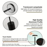 Lámpara de mesa LED con Sensor táctil de Metal clásico, lámpara de escritorio, 3 colores, barra de luz ambiental creativa, decoración de habitación, luz nocturna recargable - details 1