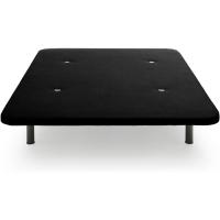 Base Tapizada Reforzada 3D con Estructura Extra Firme, Barras de Refuerzo Internas y 6 Patas Metálicas Roscadas de 26 cms, Medidas 150x190 cm, Color Negro - details 1