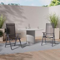 Silla plegable de aluminio Korfu, 67 x 59 x 113 cm, Carbón - details 52