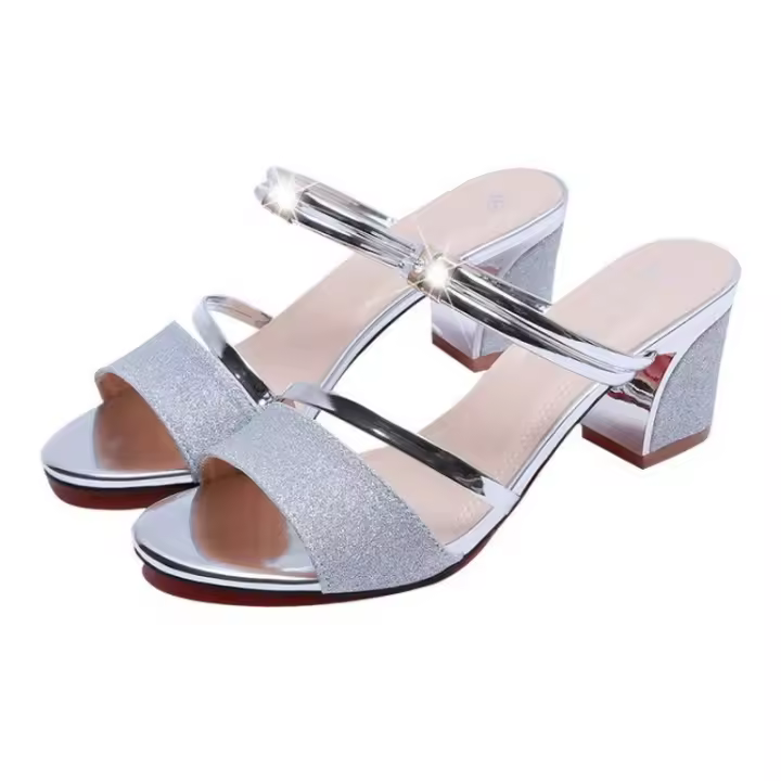 Zapatillas de verano para mujer, zapatos informales de tacón alto a la moda - 1