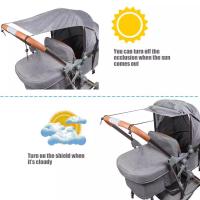 Cubierta parasol extendida para cochecito de bebé, protector solar transpirable, dosel para cochecito de bebé, visera ligera Anti-UV para cochecito - details 24