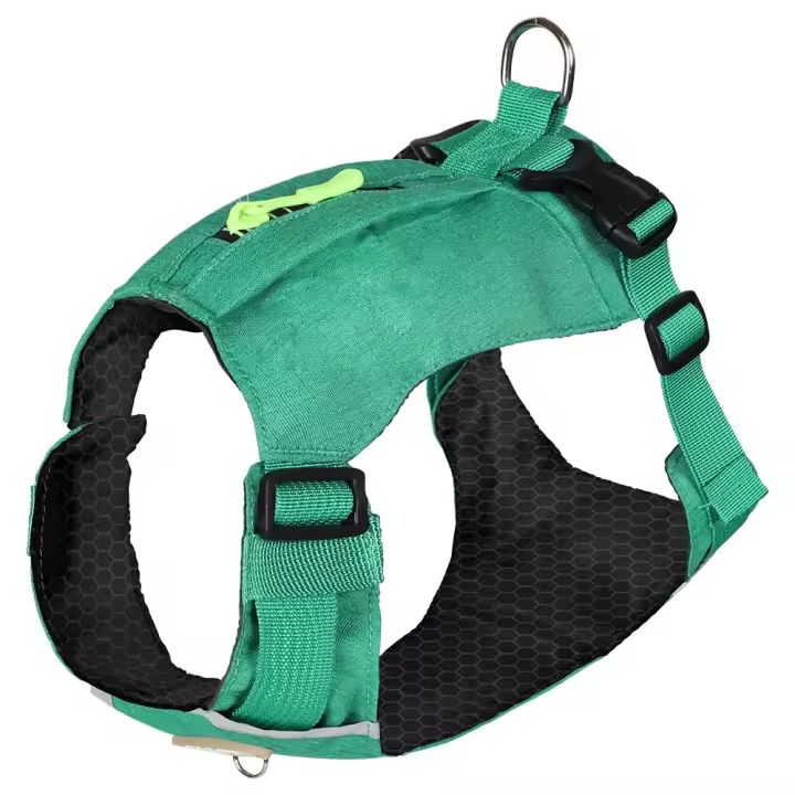 Arnés para perros transpirable impermeable con bolsillos con cremallera chaleco para mascotas reflectante resistente al desgaste pecho de perro caminando al perro - 1