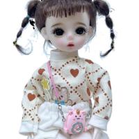 Mini bolso en miniatura para casa de muñecas con animales de dibujos animados, bolso de hombro colorido con dibujos animados, Mini bolso de plástico para muñecos de peluche - details 17