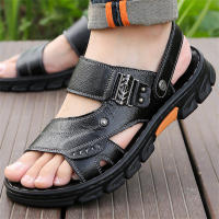Zapatillas de hombre nuevas de verano con suela suave para papás de mediana edad y mayores, sandalias de playa de doble propósito para hombre - details 9
