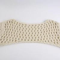 Top corto de ganchillo de manga larga para mujer, ropa de calle de punto con malla ahuecada, Y2k, 2025 - details 4