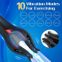 Sexo glande entrenador pene masaje masturbador masculino 10 velocidades vibrador glande vibrador juguetes sexuales para hombres retraso duradero resistencia Exer - details 1