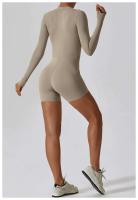 Conjunto de Yoga para Mujeres Fierss Traje Deportivo de Manga Larga Color Sólido - details 26