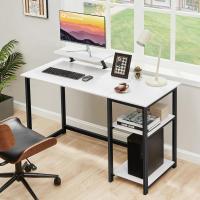 Estantes de Almacenamiento Reversibles, Mesa de Oficina para Ahorro de Espacio y, Mesa de Estudio Pequeña para Montaje Sencillo,Blanco - details 1