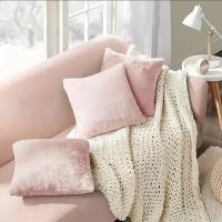 1 Uds. Funda de almohada Ultra suave de piel de conejo de imitación, funda de cojín decorativa de felpa cálida de lujo para sofá, dormitorio y sala de estar - details 3