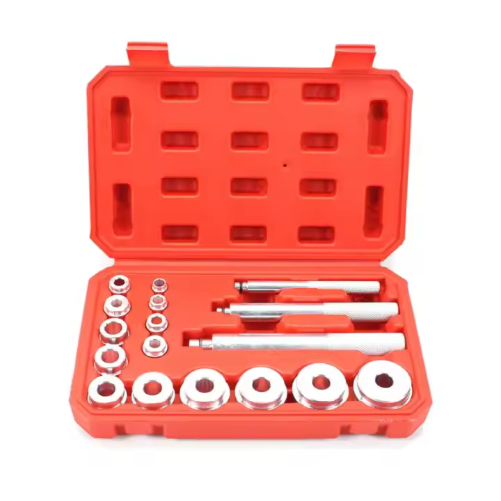 Juego de 17 piezas de Extractor de montaje de rodamiento pequeño, herramientas de montaje y desmontaje de aleación de aluminio - 1