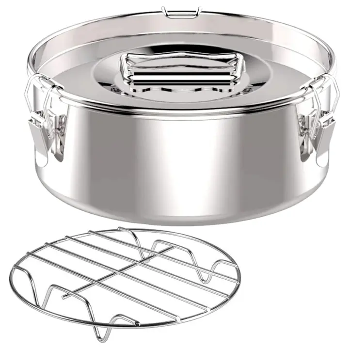 Molde Flan de acero inoxidable con tapa, herramienta para hacer Flan, 2,3 Qt - 1
