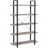 Librería Estable de 5 Capas, Almacenamiento, Estantería Divisoria de Pie, Fácil Montaje, Sala, Dormitorio, - details 0