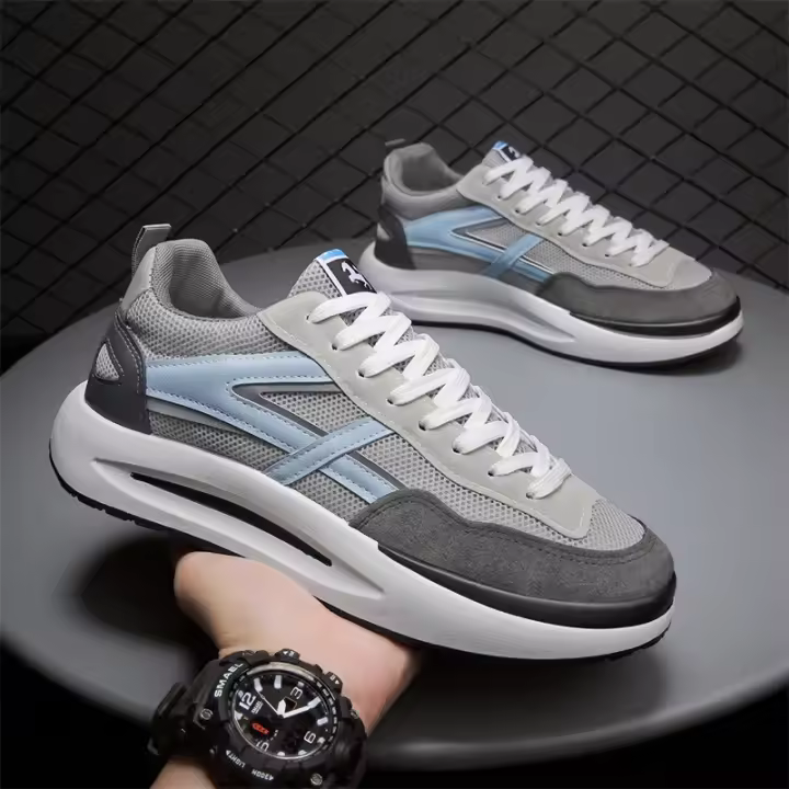 Zapatos casuales, transpirables y deportivos para papá, zapatos de moda para hombre, zapatos de tabla versátiles, zapatos de malla - 1