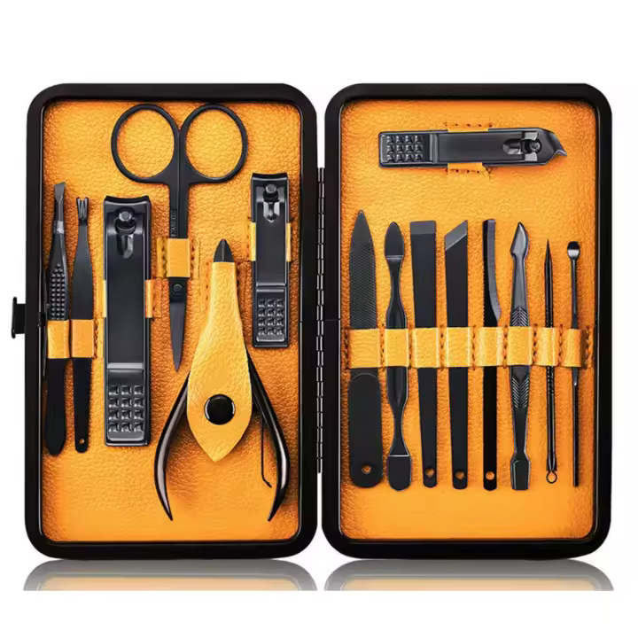 Scttomon Set de Manicura y Pedicura de Acero Inoxidable Kit de Viaje Profesional con 15 Herramientas de Belleza - 1