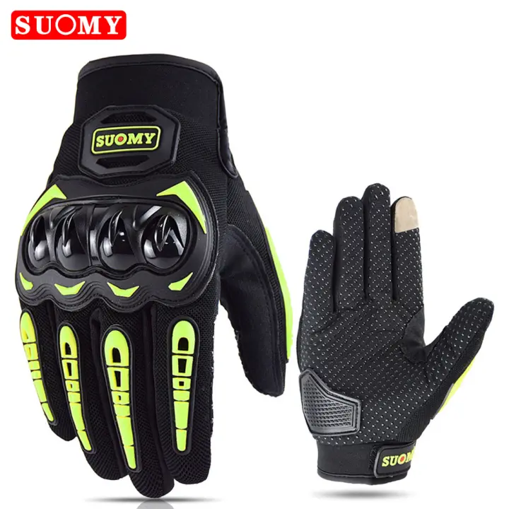 SUOMY-Guantes de Moto para hombre y mujer, manoplas impermeables con pantalla táctil, color rosa, 100% - 1