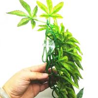 Decoración de terrario de lagartos y reptiles de vid Artificial, hojas colgantes falsas, acuario, planta de reptiles, pecera, adorno para terrario - details 5