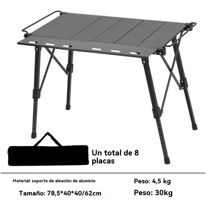 Mesa camping plegable familiares party Portátil multifunción parrilla al aire libre playa - 1