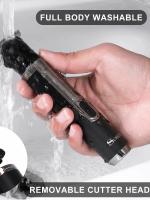 Cortadora de pelo profesional 4 en 1, maquinilla de afeitar eléctrica, resistente al agua, máquina de corte de pelo para hombre, carga usb - details 2