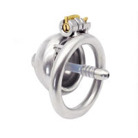 Jaula de castidad masculina con dispositivo de bloqueo oculto, anillos de acero 304, dilatador uretral de ojo de caballo, catéter de uretra - details 4