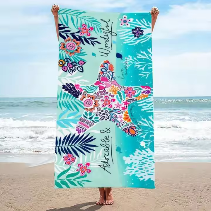 1 elemento oceánico de gran tamaño con mayor absorción de agua y cómoda toalla de playa - 1