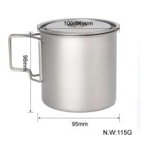 Olla al aire libre, 450 ml, 550 ml, 650 ml, 750 ml, picnic, utensilios de cocina de titanio para acampar, taza de agua - details 8