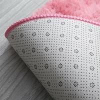 Alfombra peluda redonda pequeña con estampado de teñido anudado, tapete colorido antideslizante para sala de estar y dormitorio, alfombrilla suave para el suelo de invierno, 40/60cm - details 22