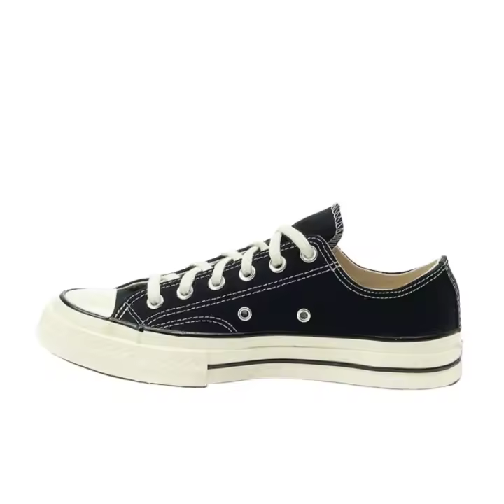 Zapatillas Mujer modelo bajas plataforma Chuck Taylor lona Negro - 1