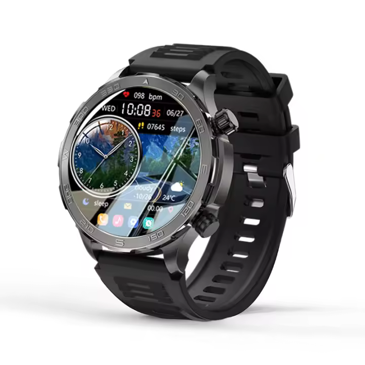 2024 Nuevo Reloj inteligente de llamada Bluetooth para hombres Android Ios 1.53 pantalla AMOLED,voz inteligente AI,frecuencia cardíaca, monitoreo de glucosa en sangre y oxígeno,NFC,impermeable ip68, trayectoria GPS,100+ Modo deportivo Multifuncional Reloj - 1